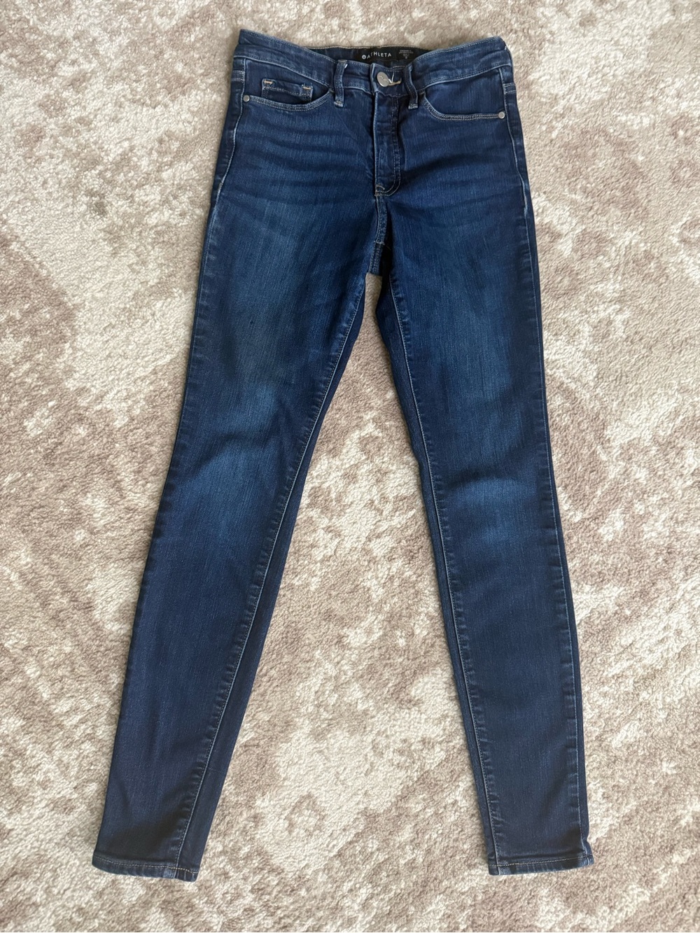 Athleta Sculptek Stretch Skinny Jeans Size 2 Dark Wash